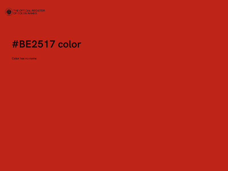 #BE2517 color image