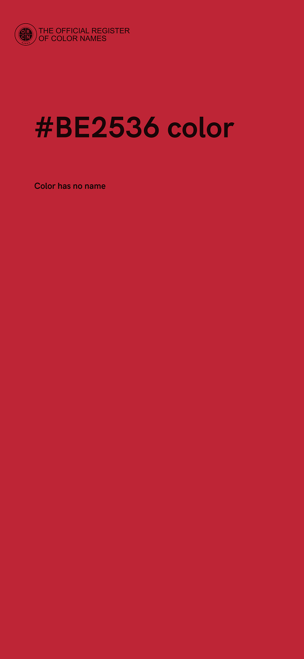 #BE2536 color image