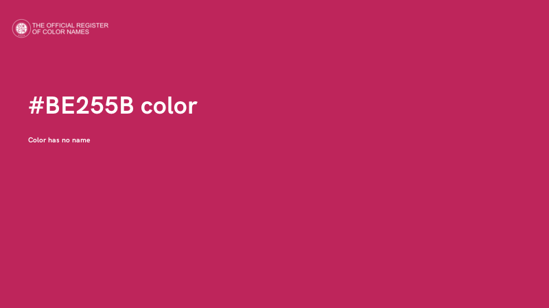 #BE255B color image