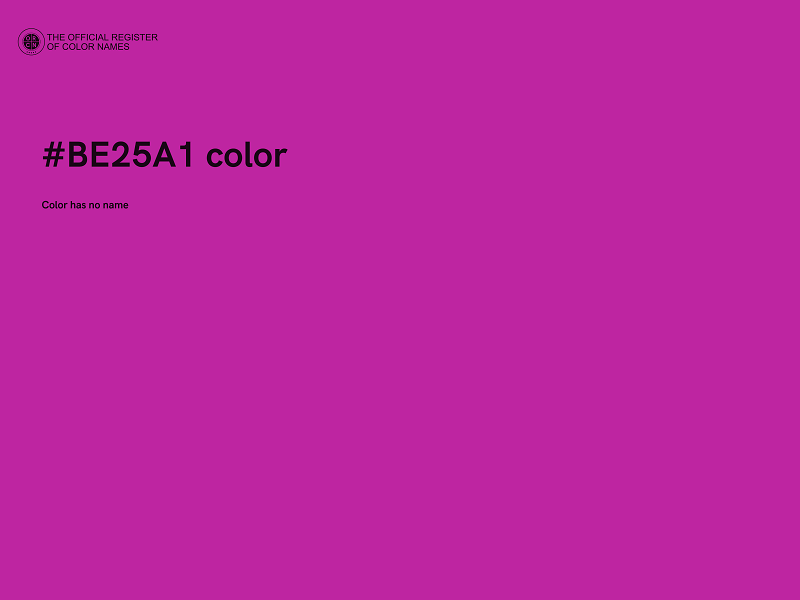 #BE25A1 color image