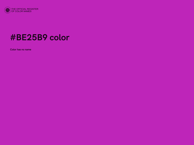 #BE25B9 color image