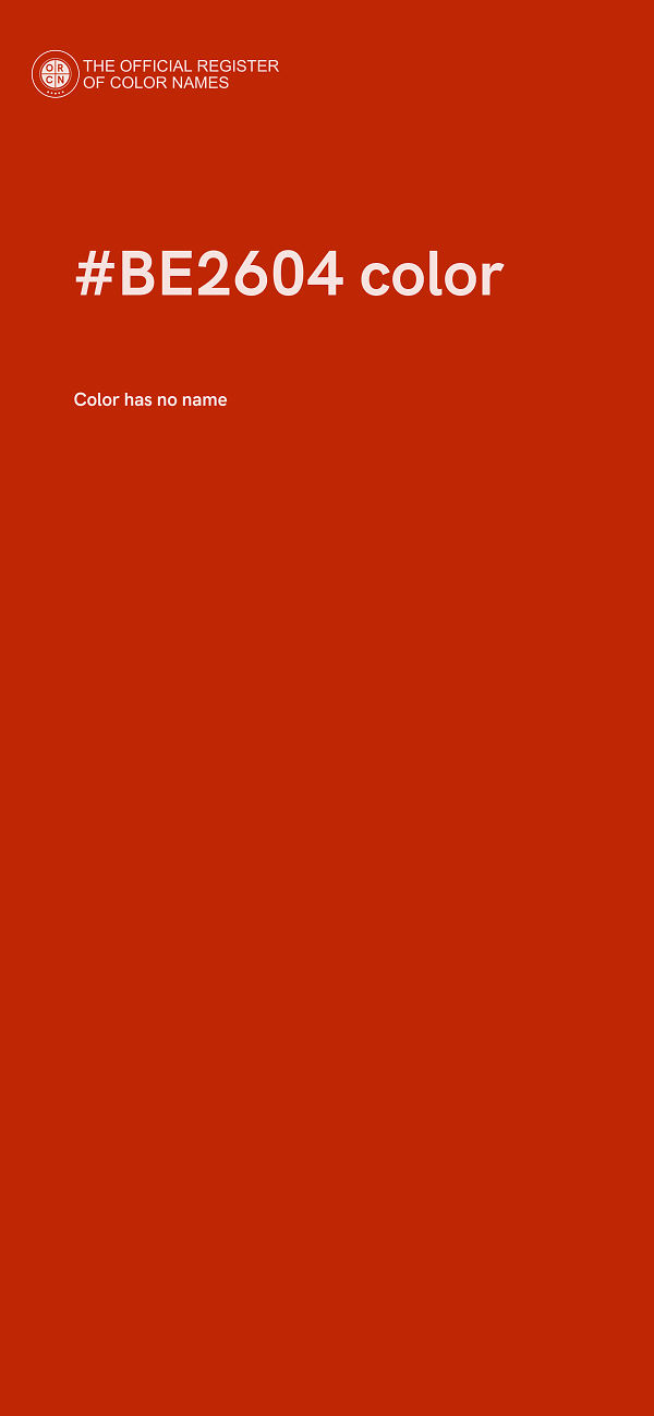 #BE2604 color image
