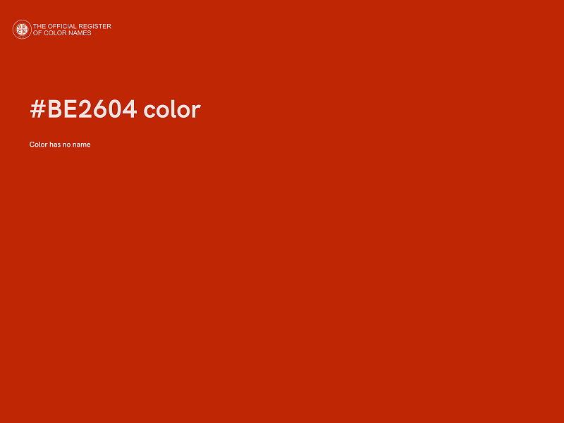 #BE2604 color image