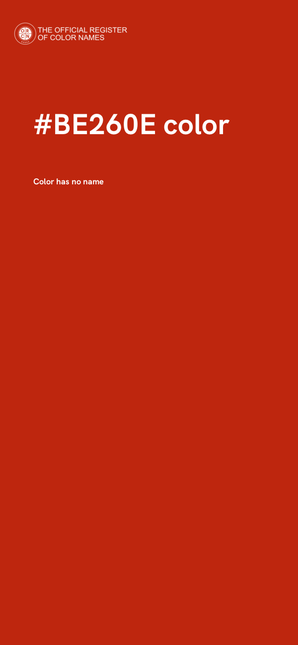 #BE260E color image
