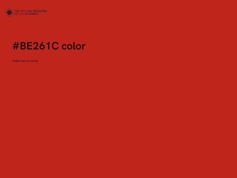 #BE261C color image