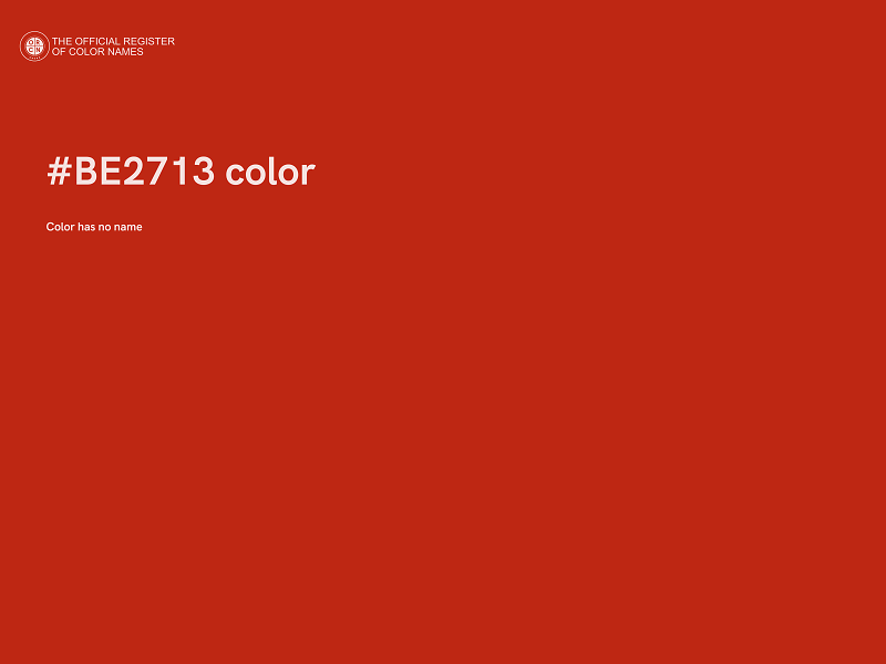 #BE2713 color image
