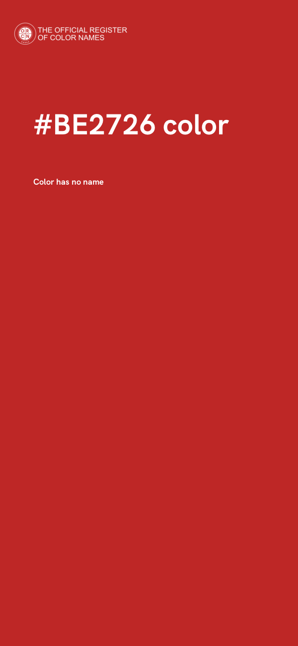 #BE2726 color image