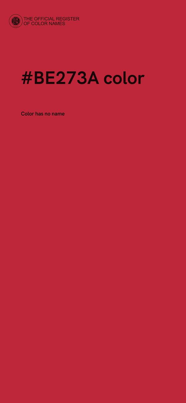 #BE273A color image