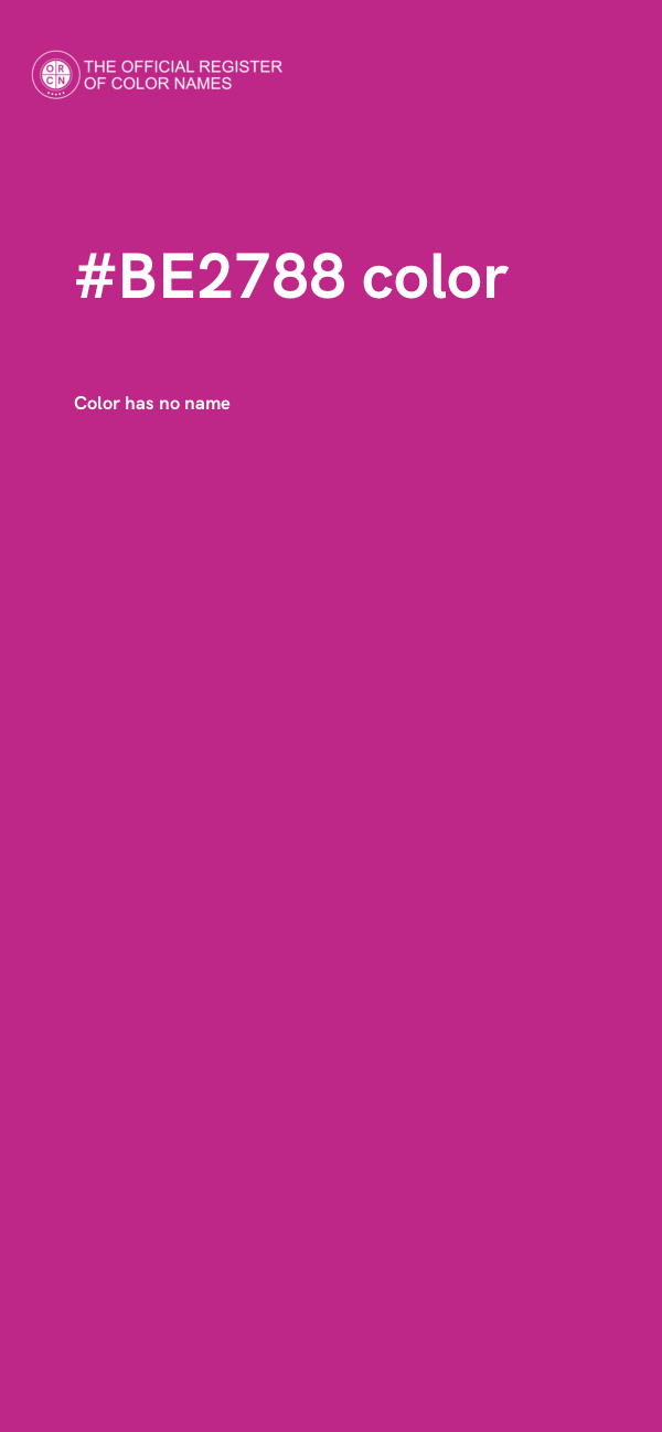 #BE2788 color image