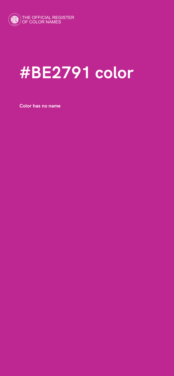 #BE2791 color image