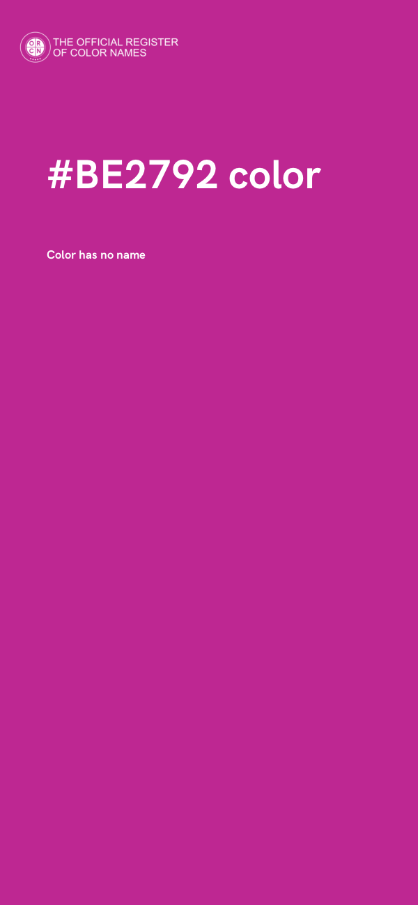 #BE2792 color image