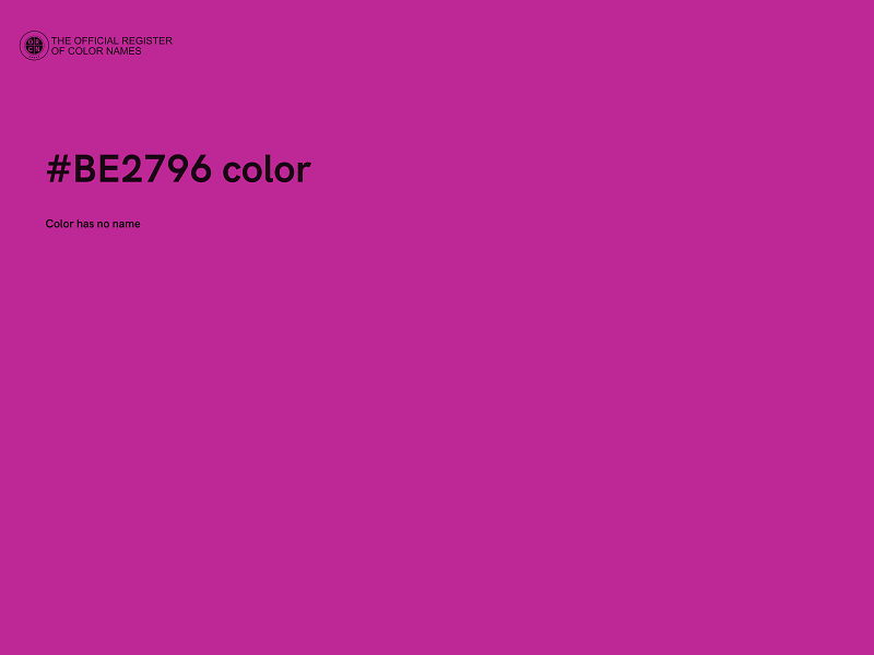 #BE2796 color image