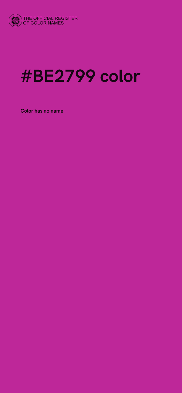 #BE2799 color image