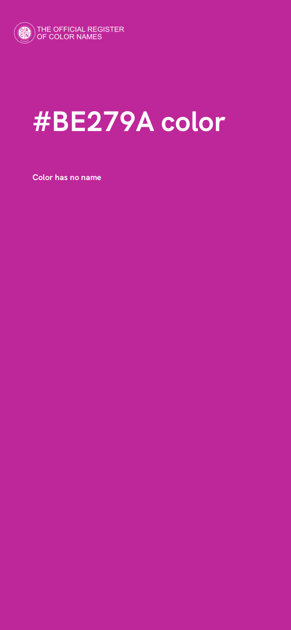 #BE279A color image