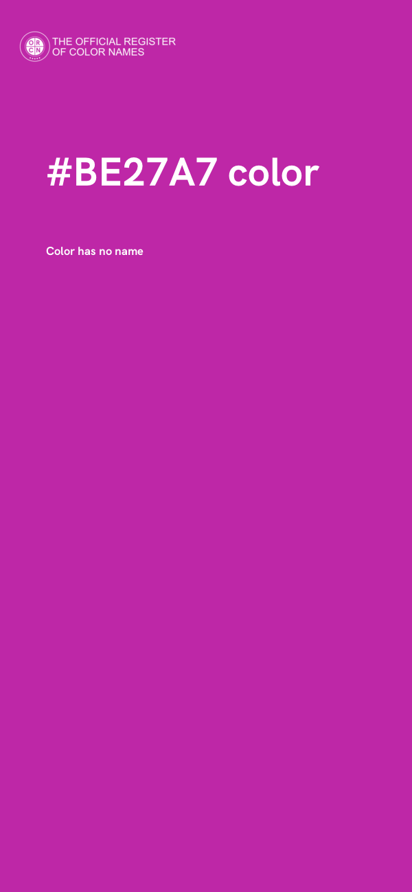 #BE27A7 color image