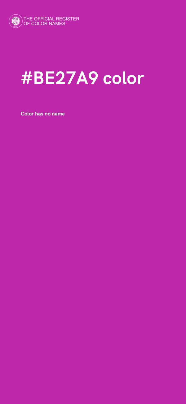 #BE27A9 color image