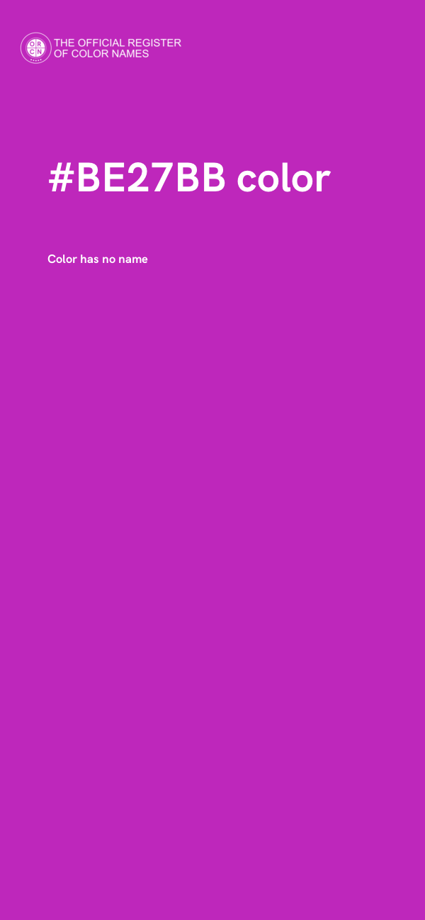 #BE27BB color image