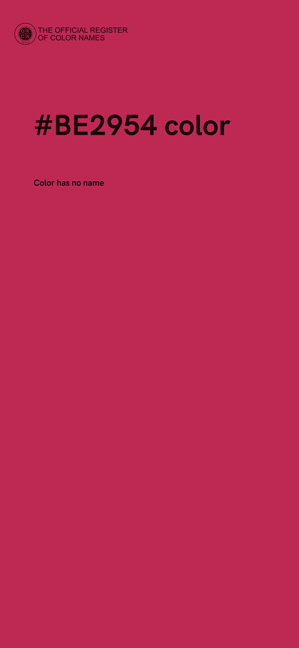 #BE2954 color image