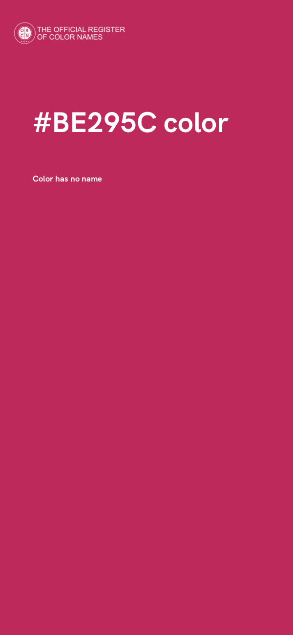 #BE295C color image