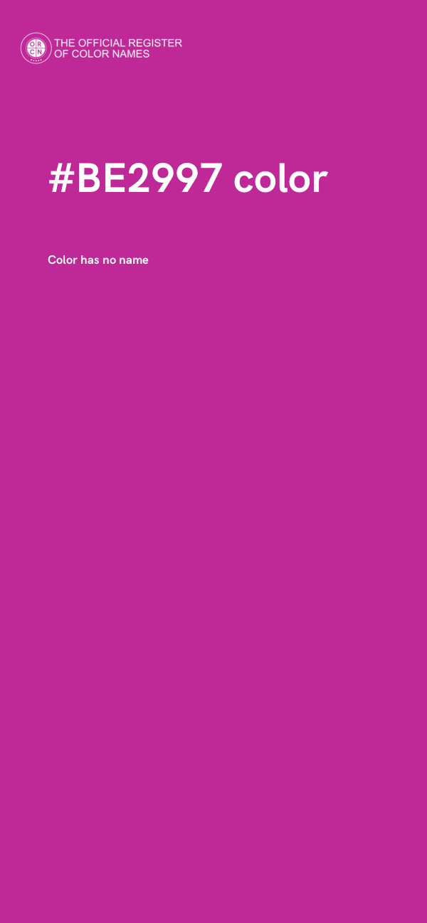 #BE2997 color image