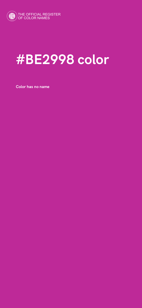 #BE2998 color image