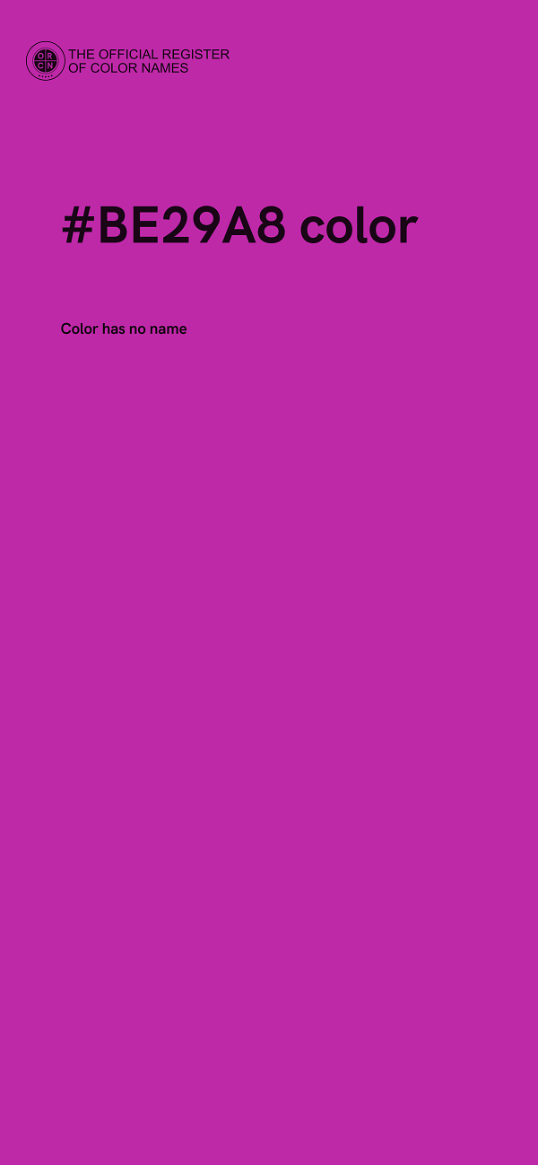 #BE29A8 color image