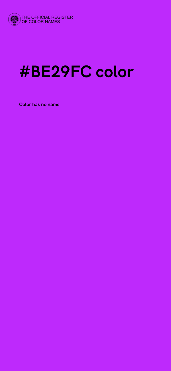 #BE29FC color image