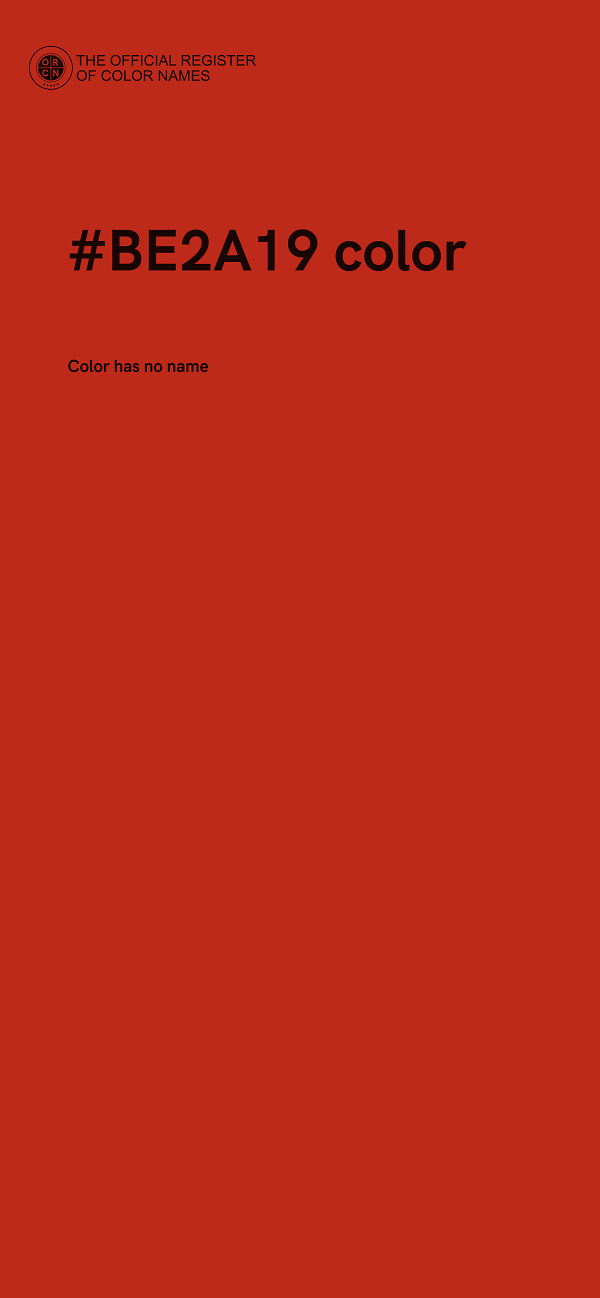 #BE2A19 color image