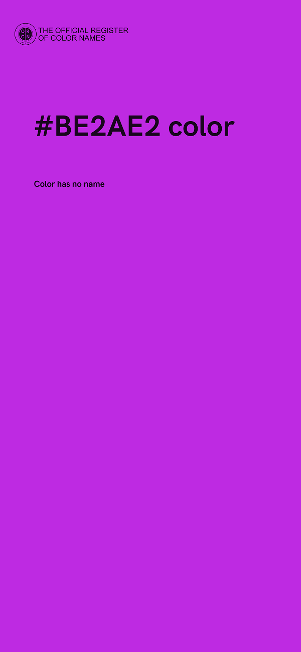 #BE2AE2 color image
