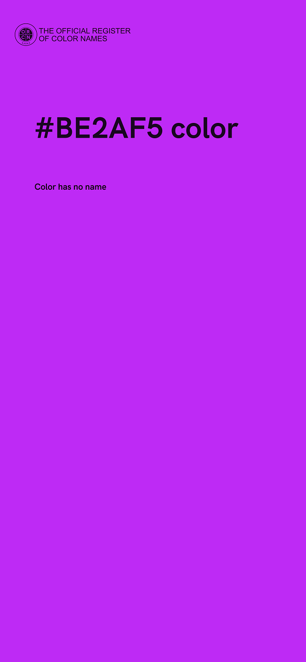 #BE2AF5 color image