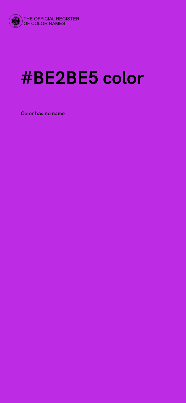#BE2BE5 color image