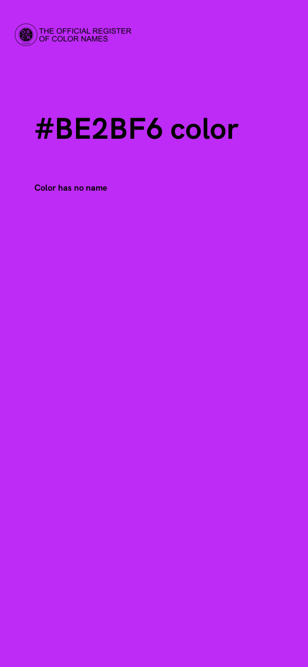 #BE2BF6 color image