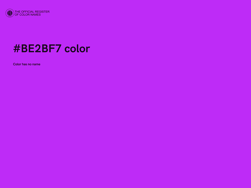 #BE2BF7 color image