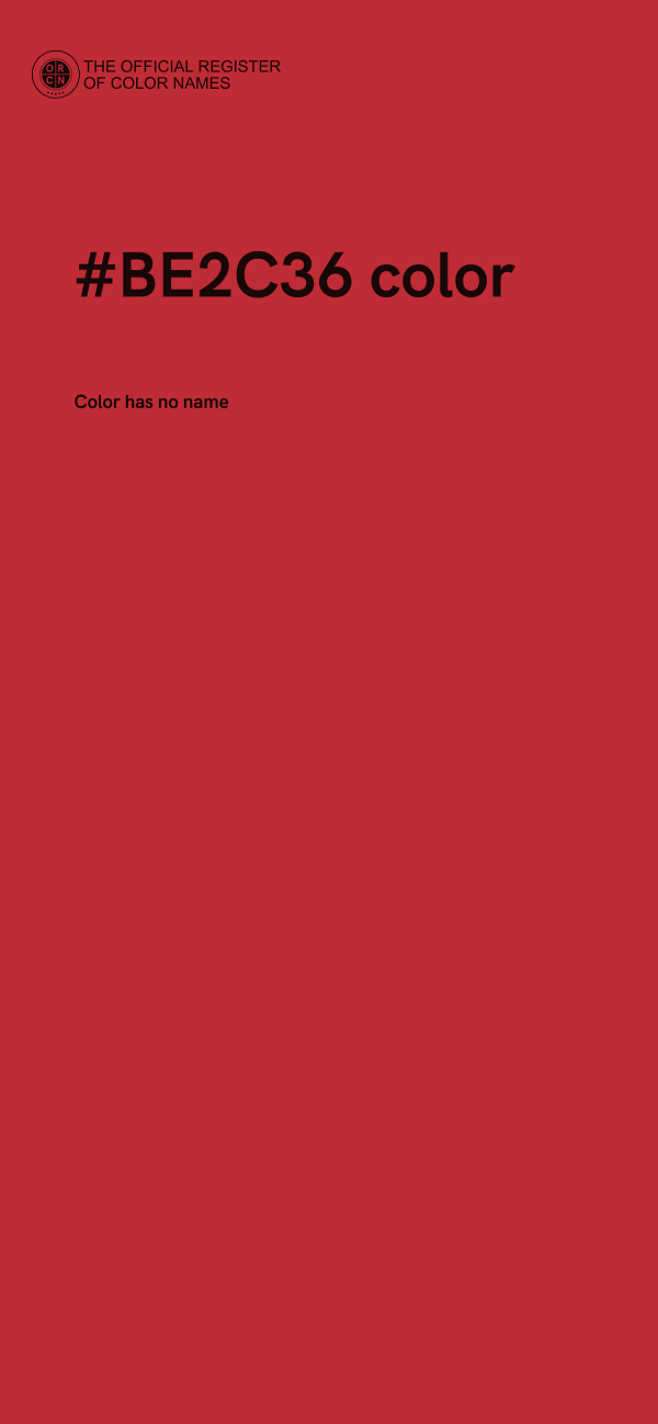 #BE2C36 color image