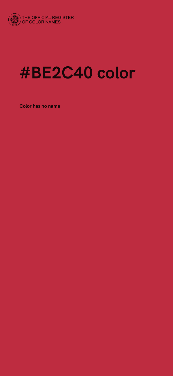 #BE2C40 color image