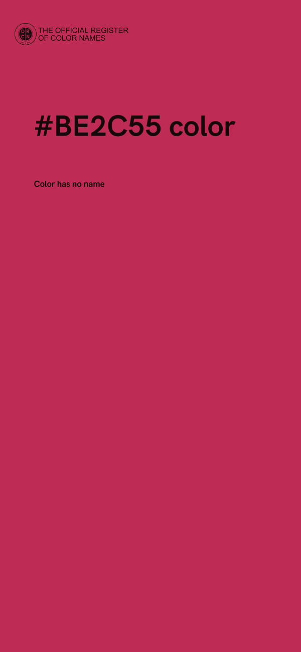 #BE2C55 color image