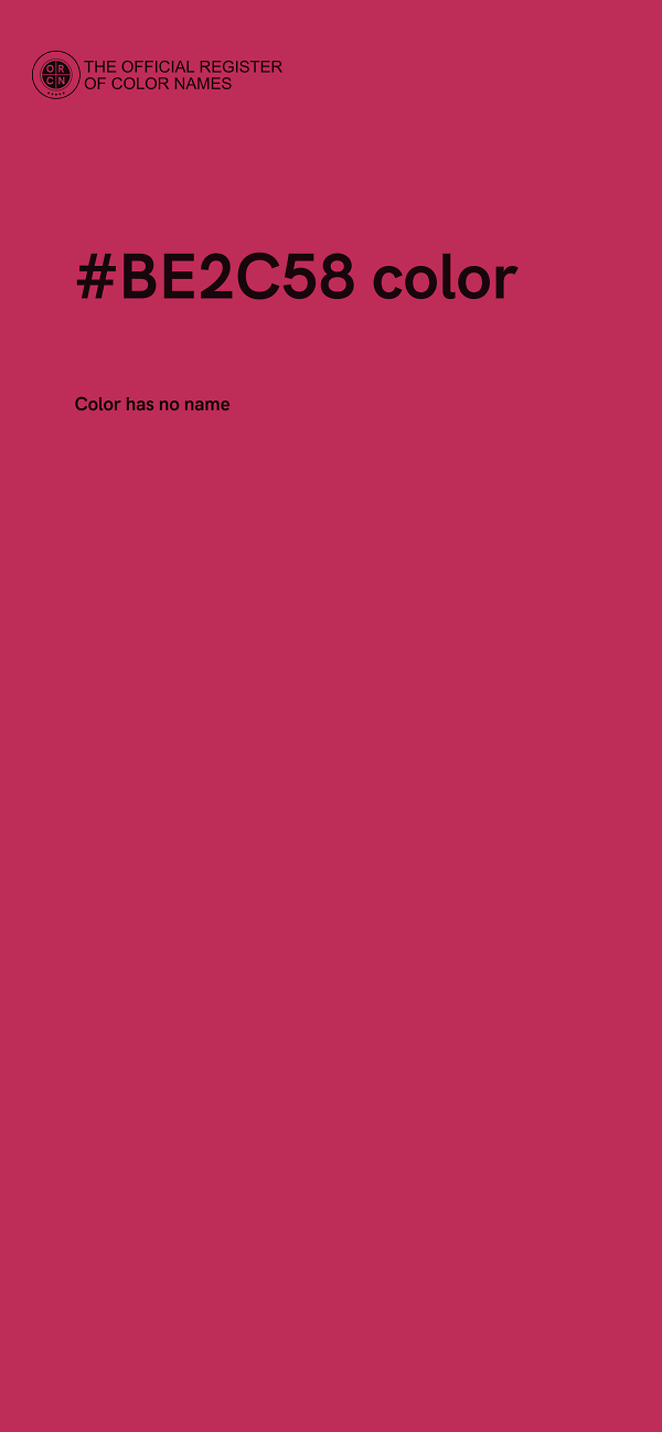 #BE2C58 color image
