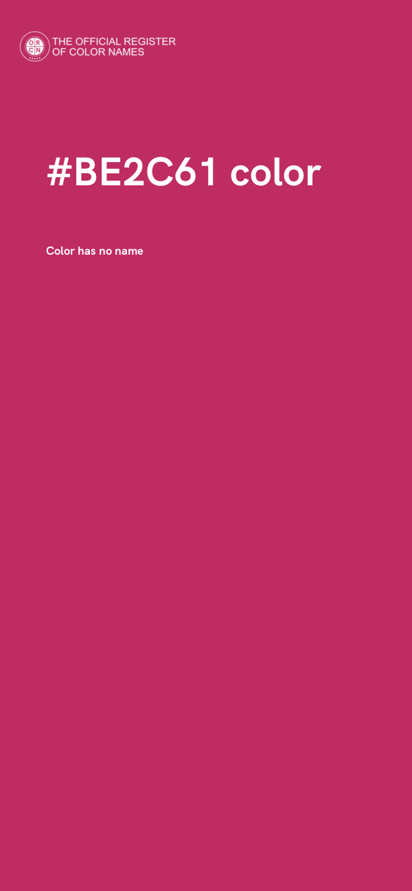 #BE2C61 color image