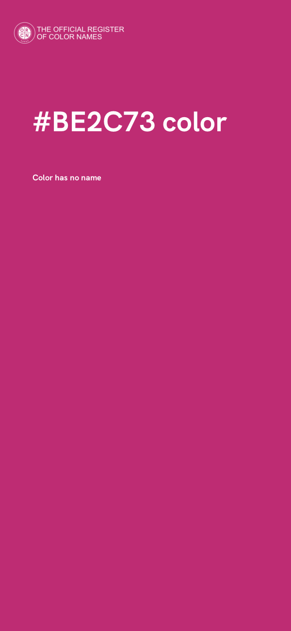 #BE2C73 color image