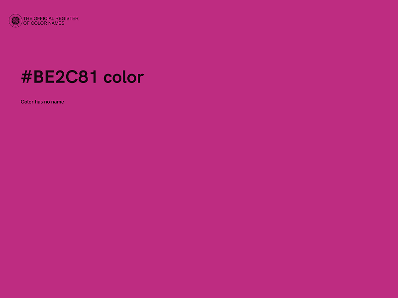 #BE2C81 color image