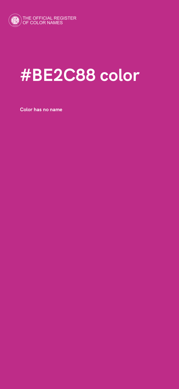 #BE2C88 color image