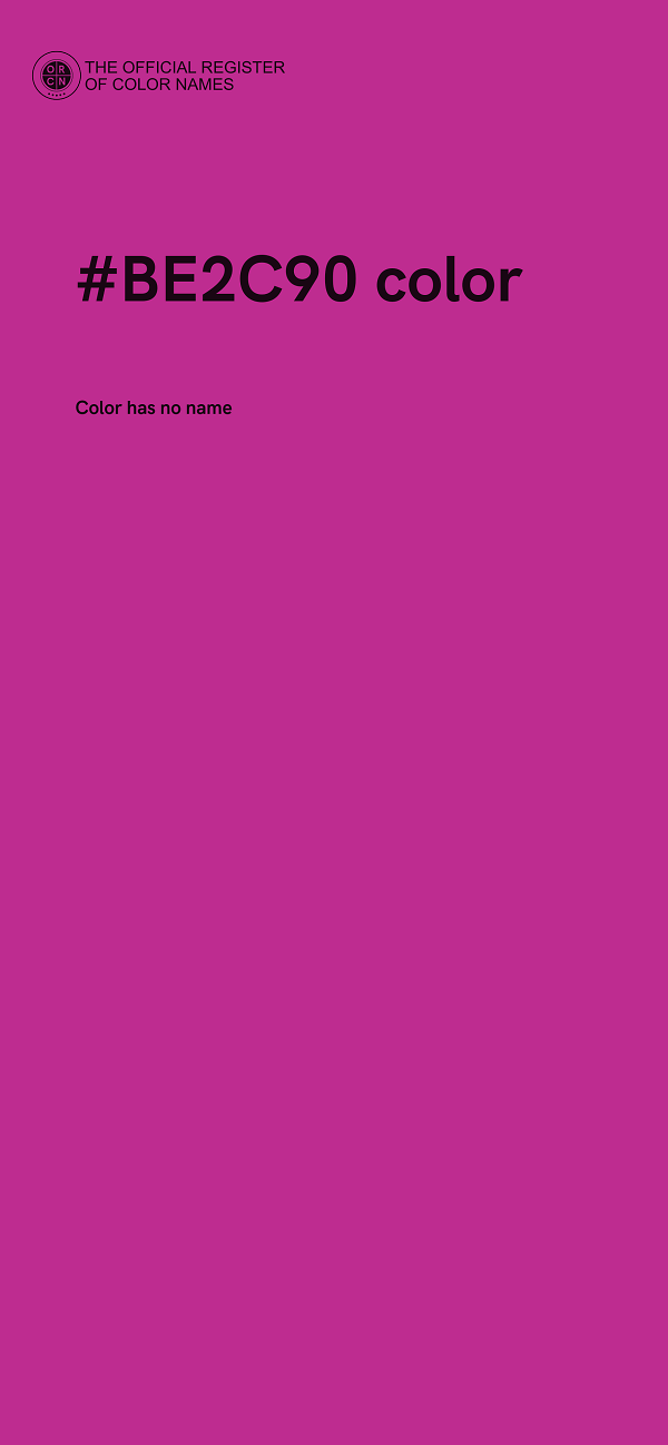 #BE2C90 color image