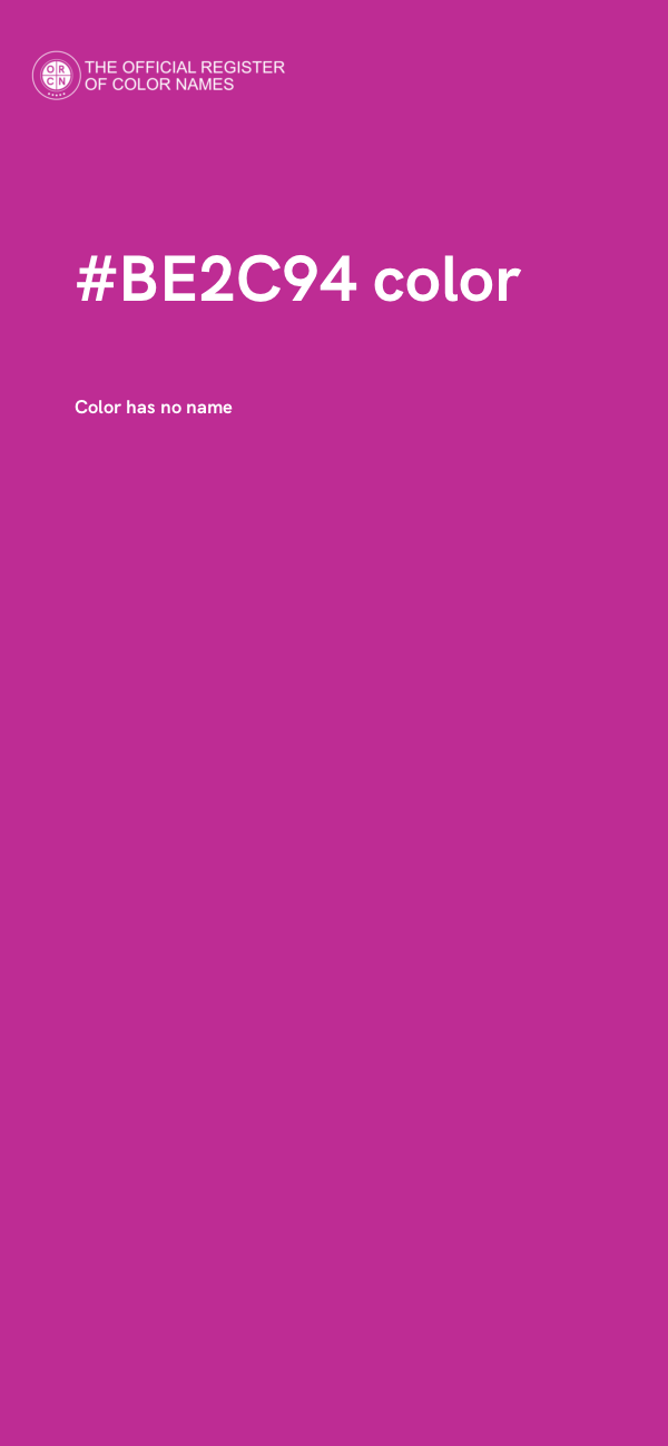 #BE2C94 color image