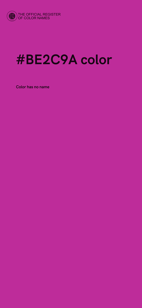 #BE2C9A color image