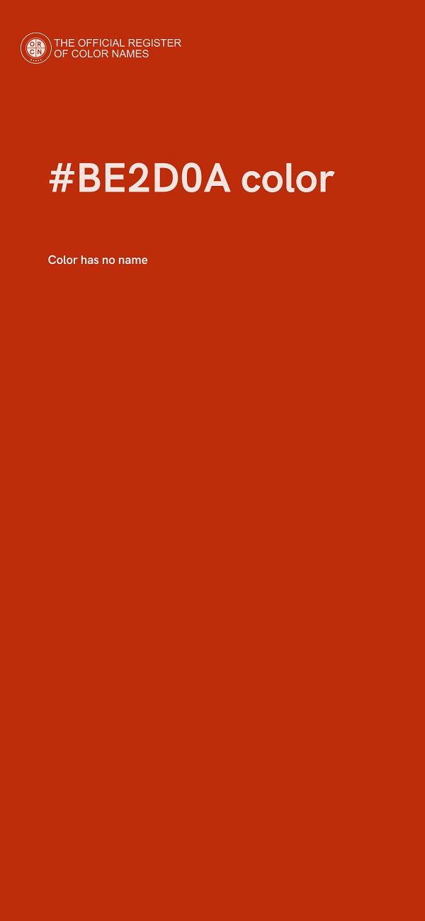 #BE2D0A color image