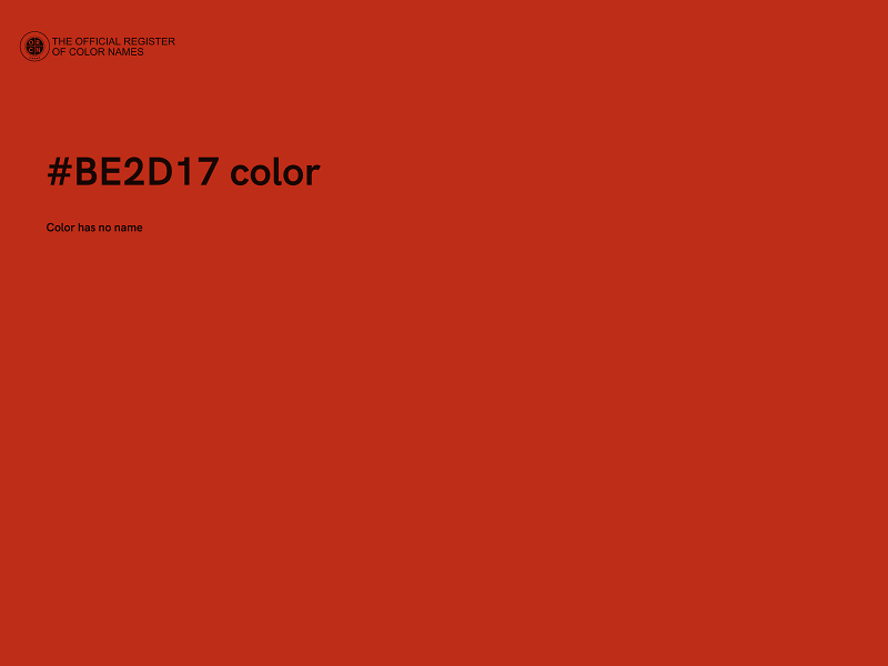 #BE2D17 color image