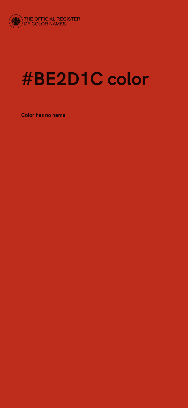 #BE2D1C color image