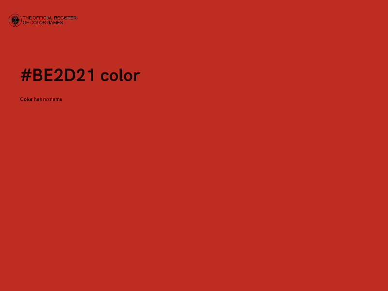 #BE2D21 color image