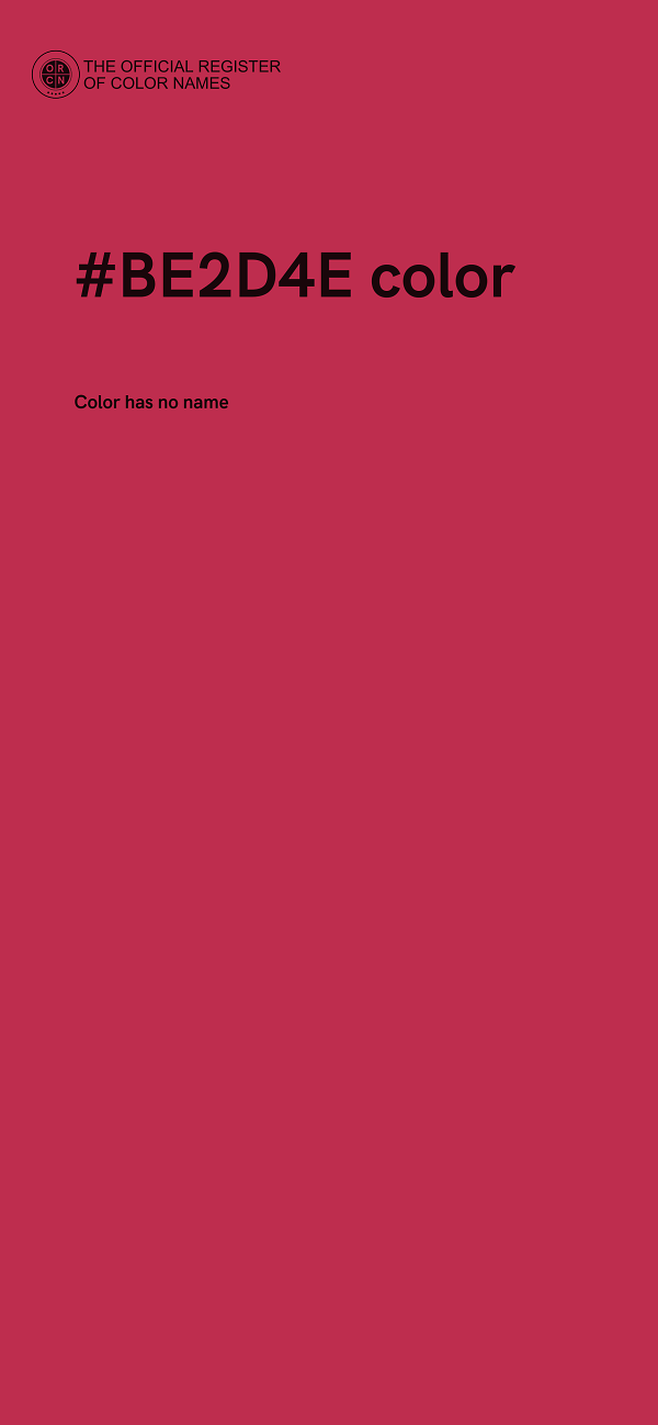 #BE2D4E color image