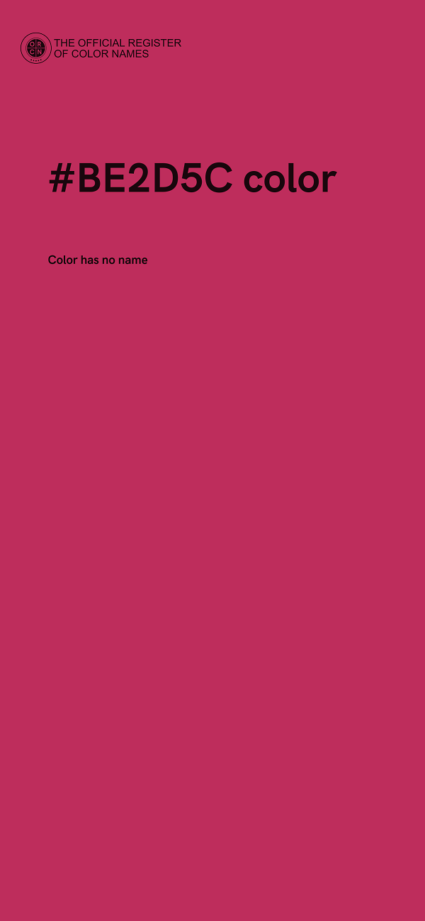 #BE2D5C color image